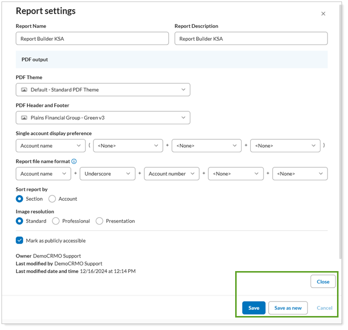 Edit Reports in Report Studio
